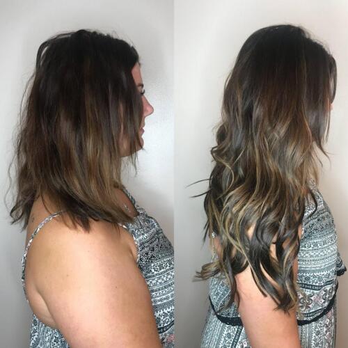 Hair Extensions Before and After 